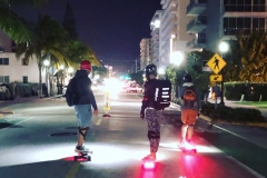 Riding down Ocean Dr.