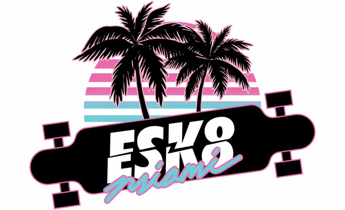 Official ESk8Miami logo - white